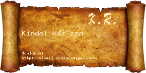 Kindel Rózsa névjegykártya